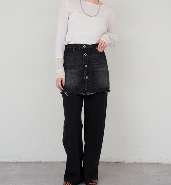  「レイヤードデニムスカート」|スカート|