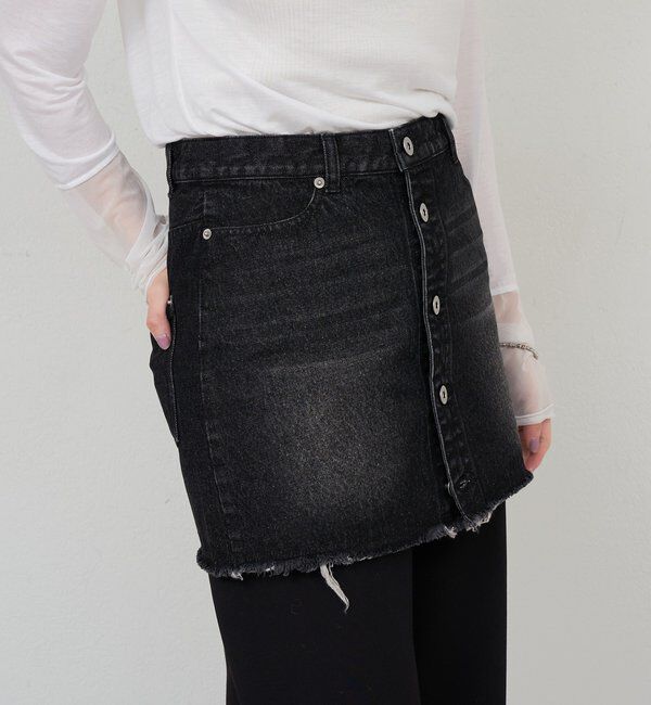  「レイヤードデニムスカート」|スカート|