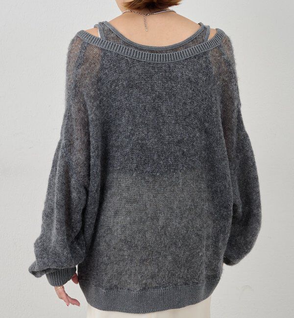  「レイヤードシアーニット」|ニット・セーター|