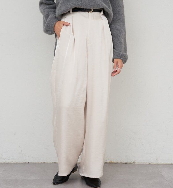  「サテンワイドパンツ」|チノ|