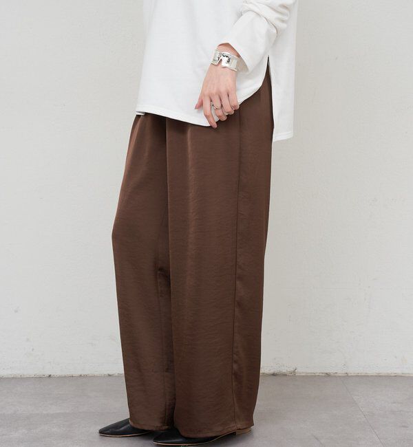  「サテンワイドパンツ」|チノ|