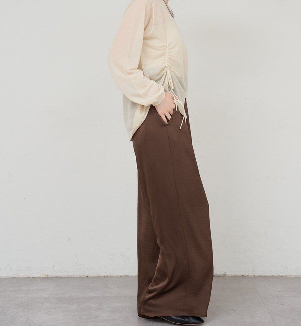  「サテンワイドパンツ」|チノ|