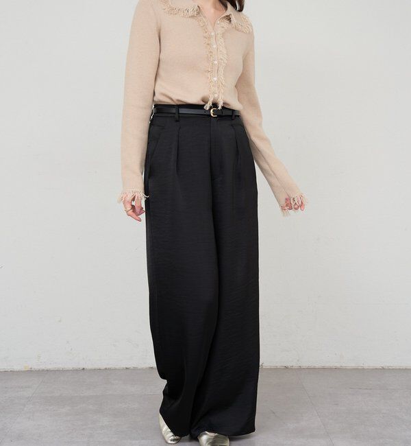  「サテンワイドパンツ」|チノ|