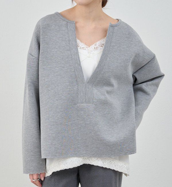  「【インフルエンサー＠tsuru00コラボ】スキッパーポンチプルオーバー」|ニット・セーター|