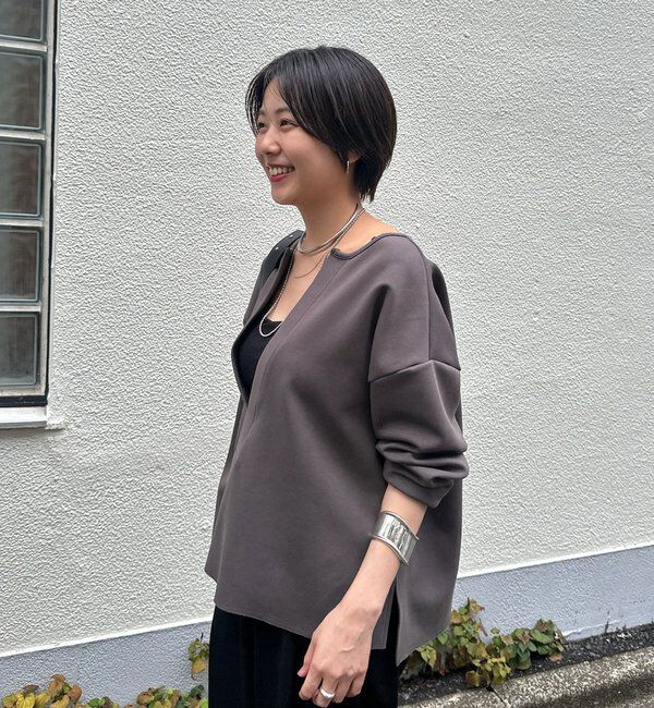  「【インフルエンサー＠tsuru00コラボ】スキッパーポンチプルオーバー」|ニット・セーター|