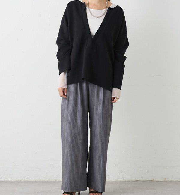  「【インフルエンサー＠tsuru00コラボ】スキッパーポンチプルオーバー」|ニット・セーター|