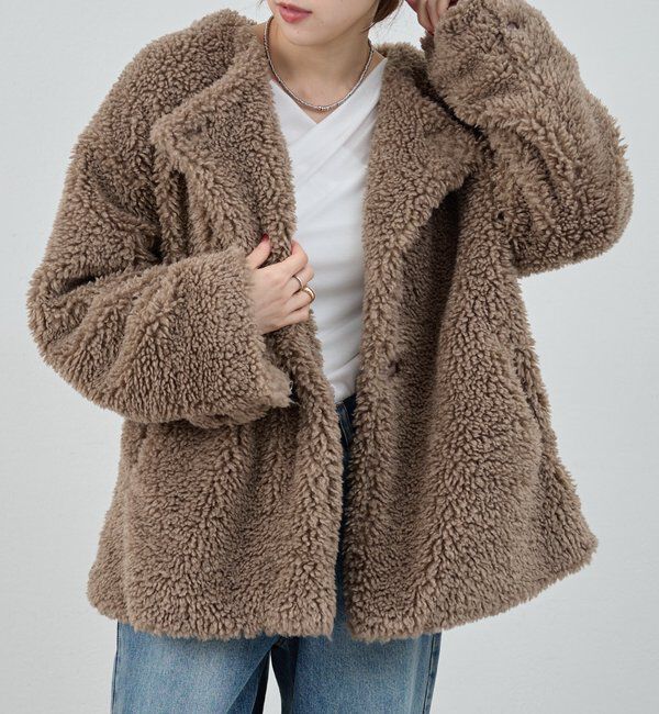  「ノーカラーボアコート」|その他|