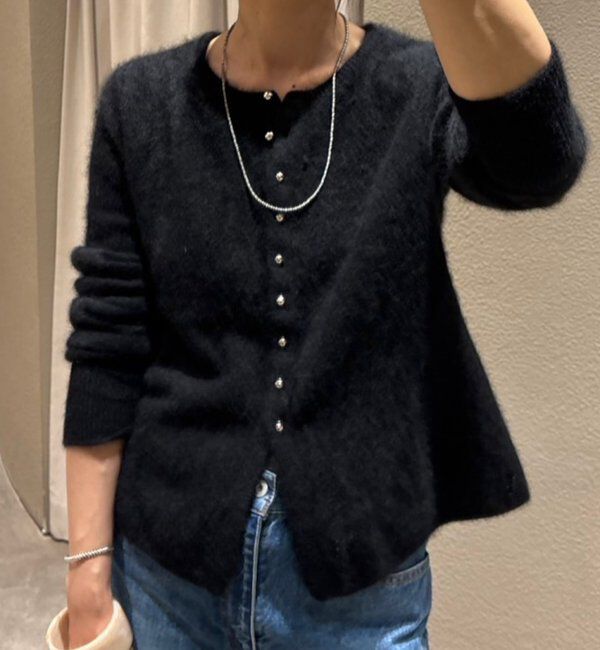  「ラクーンペプラムカーディガン」|カーディガン|