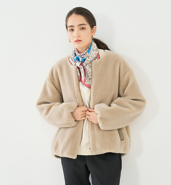 collex「【一部WEB限定カラー】タフタ&times;ボア リバーシブル中綿ブルゾン」|ブルゾン・スタジャン|