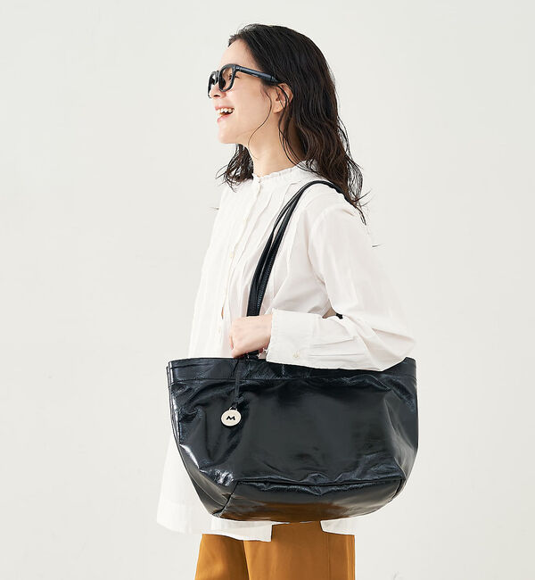 collex「【MARCO MASI】２WAYハンドルレザートートバッグ　ブラック」|トートバッグ|