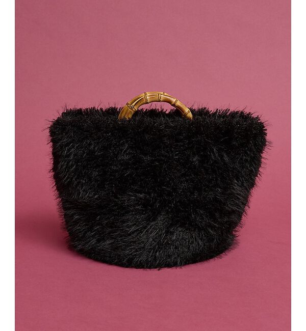 collex「【WEB限定】【EARTH MADE】ファーバンブートートバッグ」|トートバッグ|ブラック