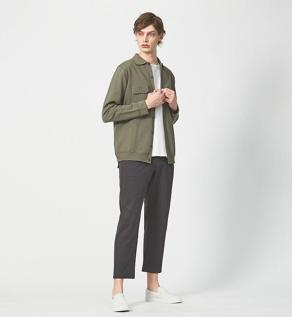 ABAHOUSE「ハイストレッチ PE 天竺 ポロ カーディガンジャケット」|カーディガン|