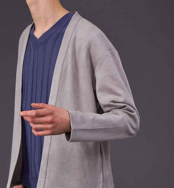 ABAHOUSE「【アンサンブル対応】ネオスエード ボタンレス カーディガン」|カーディガン|