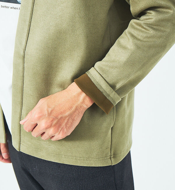 ABAHOUSE「【アンサンブル対応】ネオスエード ボタンレス カーディガン」|カーディガン|