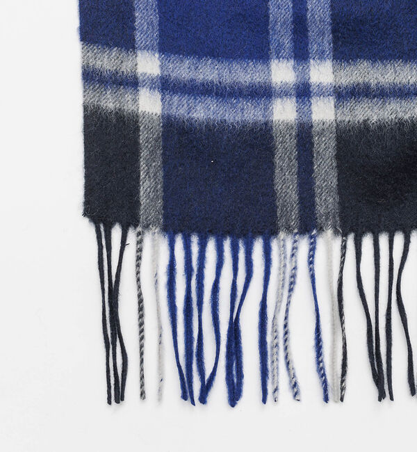 ABAHOUSE「【カシミヤ100％】チェック柄 マフラー 60&times;180」|マフラー|