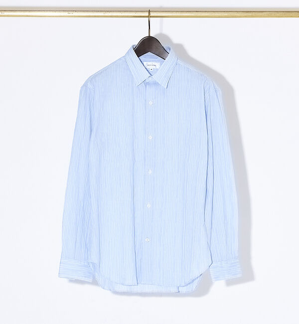ABAHOUSE「【リンクルストライプ】レギュラーカラーシャツ」|シャツ・ブラウス|ブルー