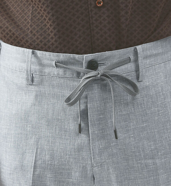 ABAHOUSE「【セットアップ対応】ソロストレッチ リネン テーパード パンツ / スラックス」|スラックス|