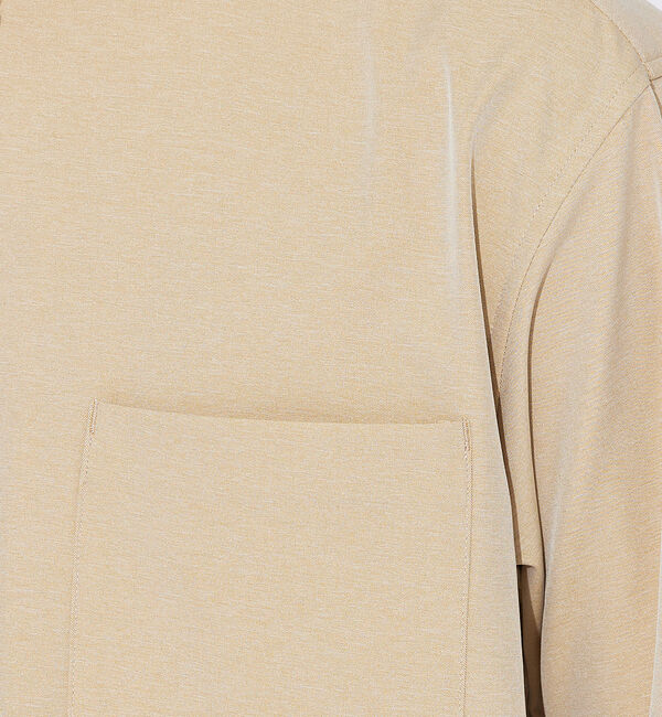 ABAHOUSE「【変形襟】トロミシャンブレー カラーレス 半袖シャツ / バンドカラー」|シャツ・ブラウス|