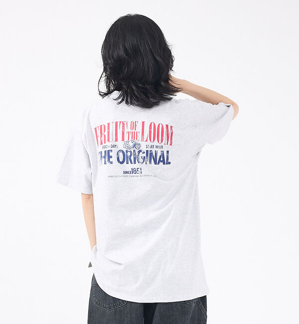 ABAHOUSE「【FRUIT OF THE LOOM/フルーツ オブ ザ ルーム】Print T」|Tシャツ・カットソー|グレー系その他1