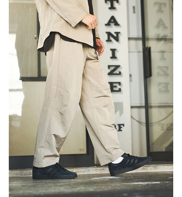 ABAHOUSE「【セットアップ対応】TUCK＆DARTS ワッシャーナイロン ワイドテーパードパ」|その他|ベージュ