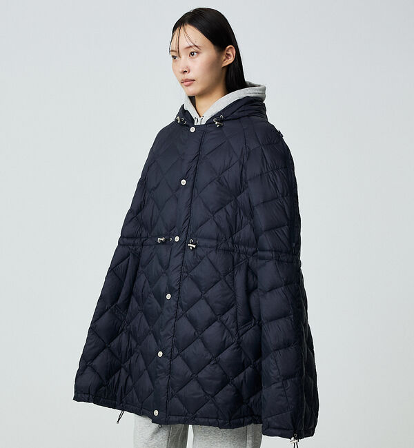 ABAHOUSE「【TAION / タイオン】ポンチョ型ダウン/ケープ/ダウン/フード付き/収納ポ」|ダウン|