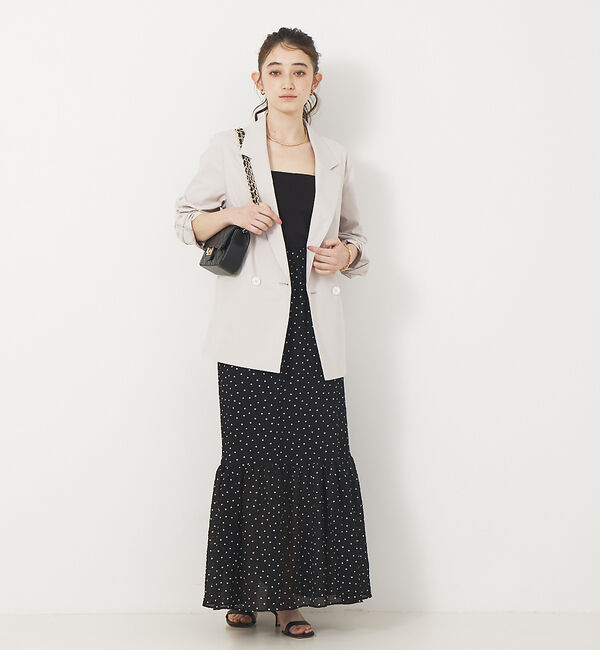 Rouge vif「麻混ダブルジャケット」|テーラードジャケット|