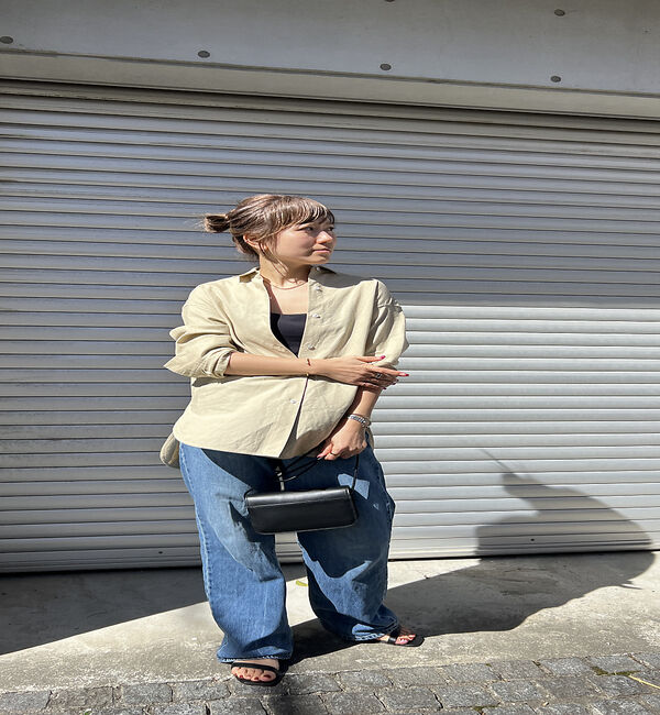 Rouge vif「綿麻レギュラー ナチュラルシャツ」|シャツ・ブラウス|