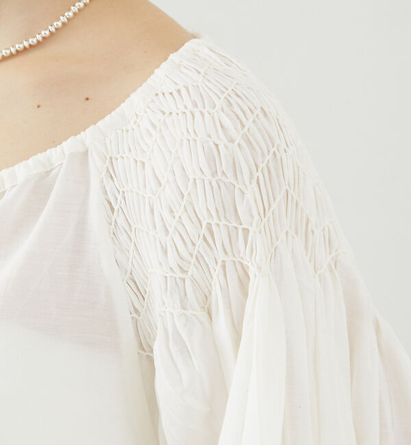 Rouge vif「コットンレーヨンボイルスモッキングブラウス」|シャツ・ブラウス|