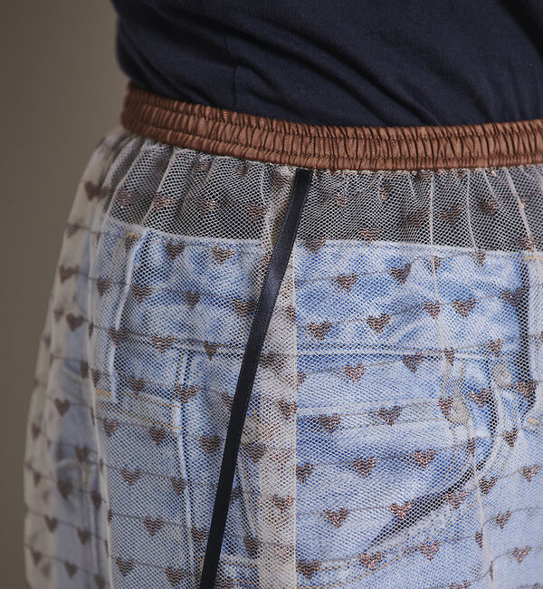 Rouge vif「スター＆ハート柄チュールスカート」|スカート|