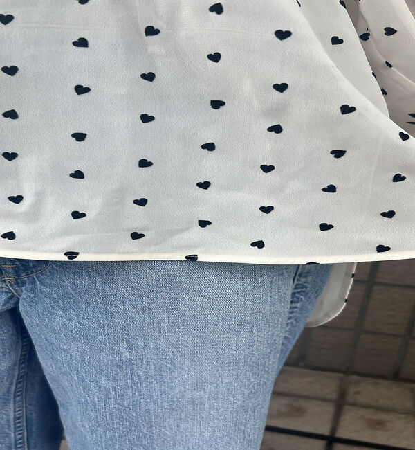 Rouge vif「ハートフロッキーシアーブラウス」|シャツ・ブラウス|