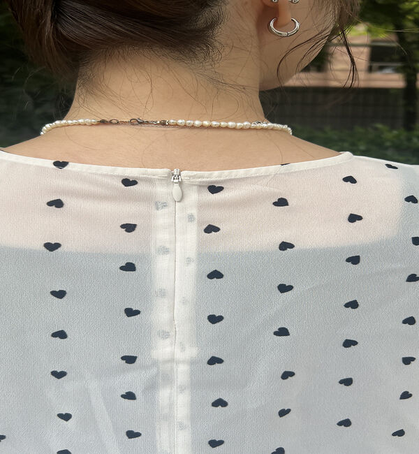 Rouge vif「ハートフロッキーシアーブラウス」|シャツ・ブラウス|