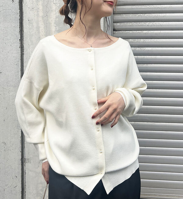 Rouge vif「スムース2WAYパールニット」|ニット・セーター|