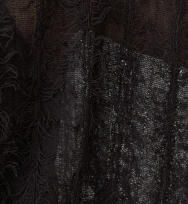 Rouge vif「シアーフリンジニット フレンチプルオーバー」|ニット・セーター|