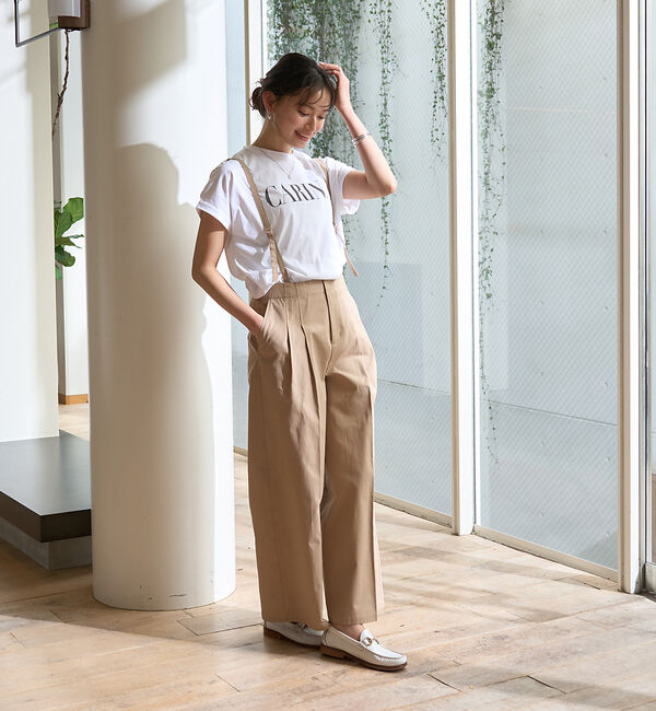 Rouge vif「サスペンダーワイドタックパンツ」|その他|