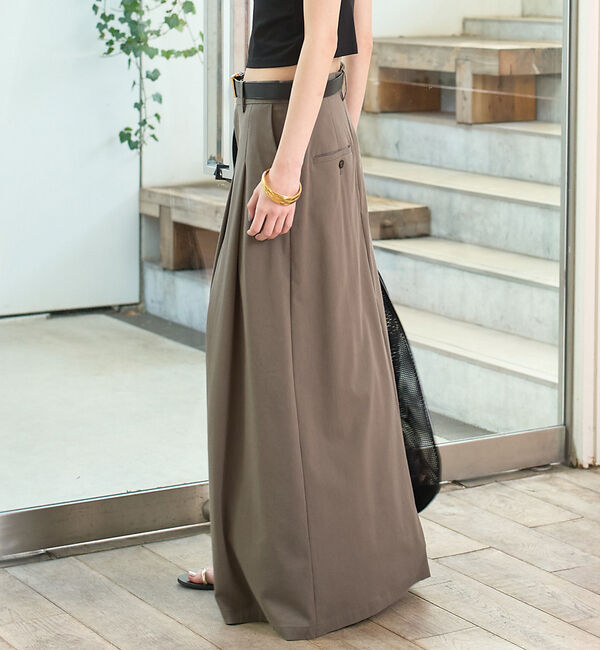 Rouge vif「タックフレアマキシスカート」|スカート|