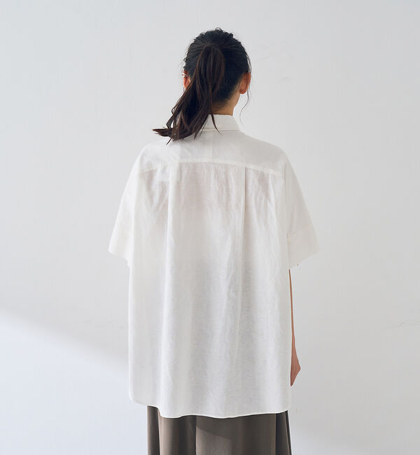 Rouge vif「麻混変形フォルムシャツ」|シャツ・ブラウス|