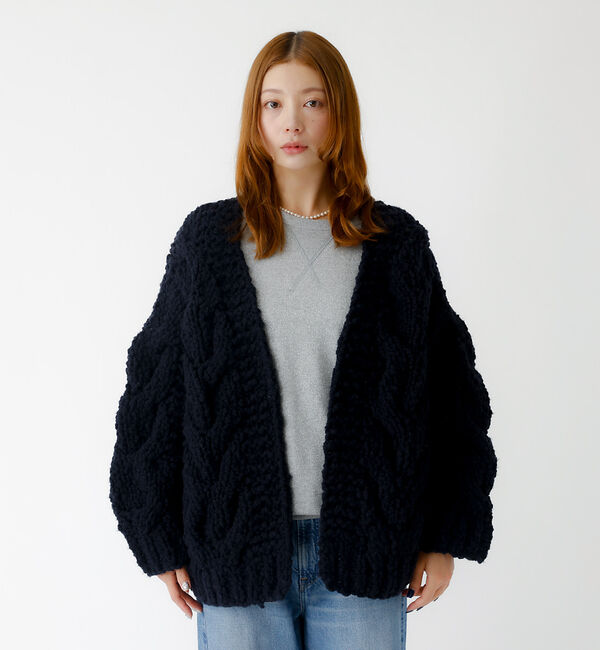 Rouge vif「【IRONING / アイロニング】ケーブルニットカーディガン/cable ro」|ニット・セーター|