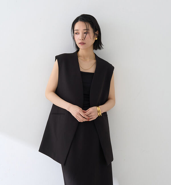 Rouge vif「【セットアップ対応】ストレッチダブルクロスジレ」|ダウンベスト・ベスト|