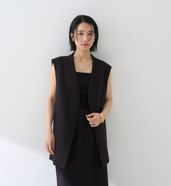 Rouge vif「【セットアップ対応】ストレッチダブルクロスジレ」|ダウンベスト・ベスト|