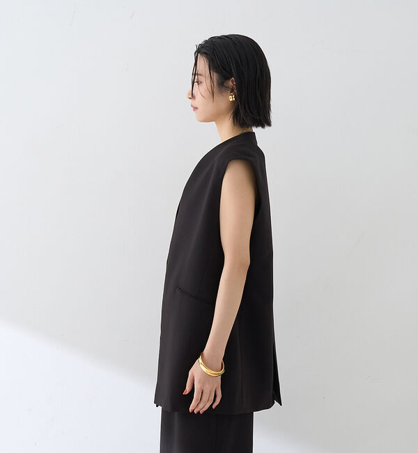 Rouge vif「【セットアップ対応】ストレッチダブルクロスジレ」|ダウンベスト・ベスト|