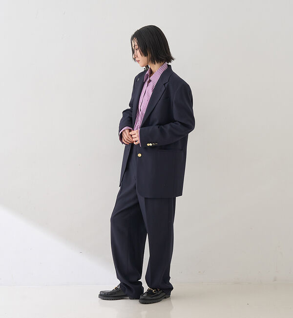 Rouge vif「【セットアップ対応】メンズライクウール混サキソニーテーパードパンツ」|その他|