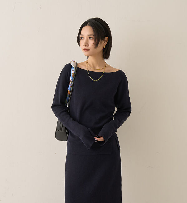 Rouge vif「【セットアップ対応】フレアドルマンニットプルオーバー」|ニット・セーター|