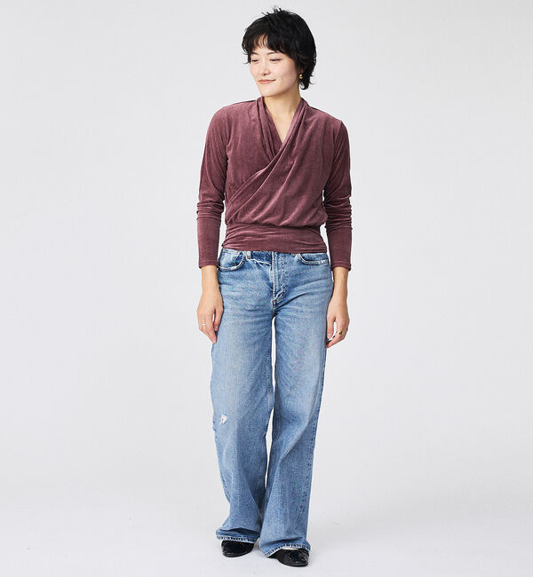 Rouge vif「【Keena/キーナ】ベルベットカシュクルートップス/トップス/ベロア/ドレープ」|シャツ・ブラウス|