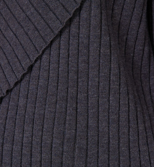 qualite「【23AW】アシメスヌードリブニット」|ニット・セーター|