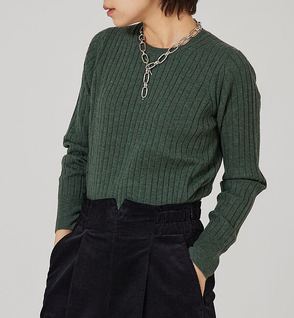 qualite「【23AW】アシメスヌードリブニット」|ニット・セーター|