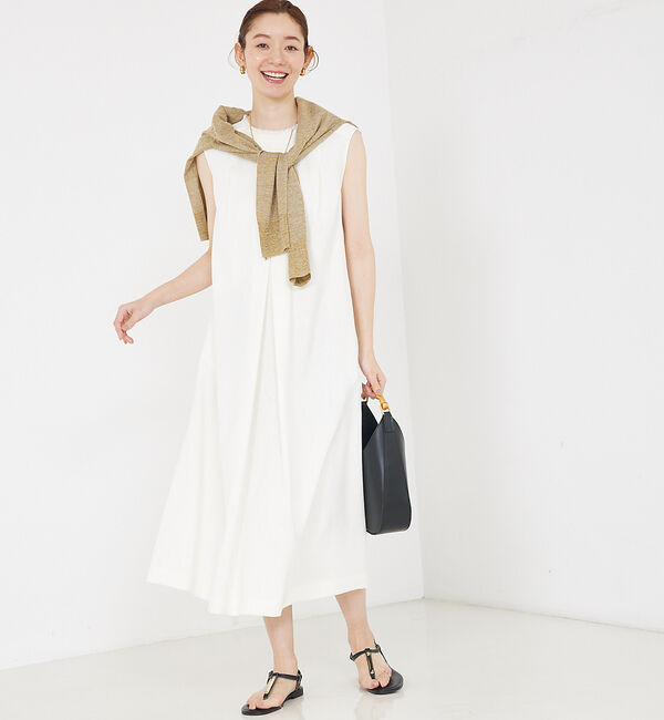 qualite「リネンライクフロントタックワンピース」|ワンピース|