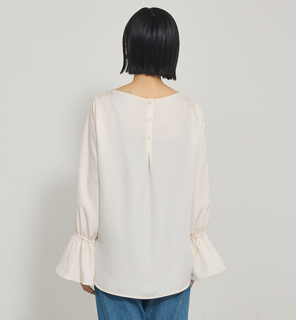 qualite「ブライトツイルベルブラウス」|シャツ・ブラウス|