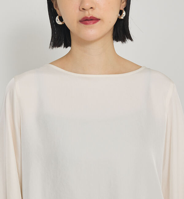 qualite「ブライトツイルベルブラウス」|シャツ・ブラウス|