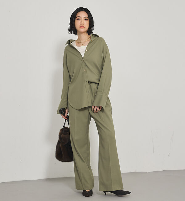 qualite「ソフトサキソニー2WAYシャツ」|シャツ・ブラウス|