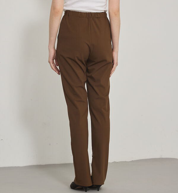 qualite「ご好評につきブラック再入荷！【細見えパンツ】トリコットスリムパンツ」|その他|